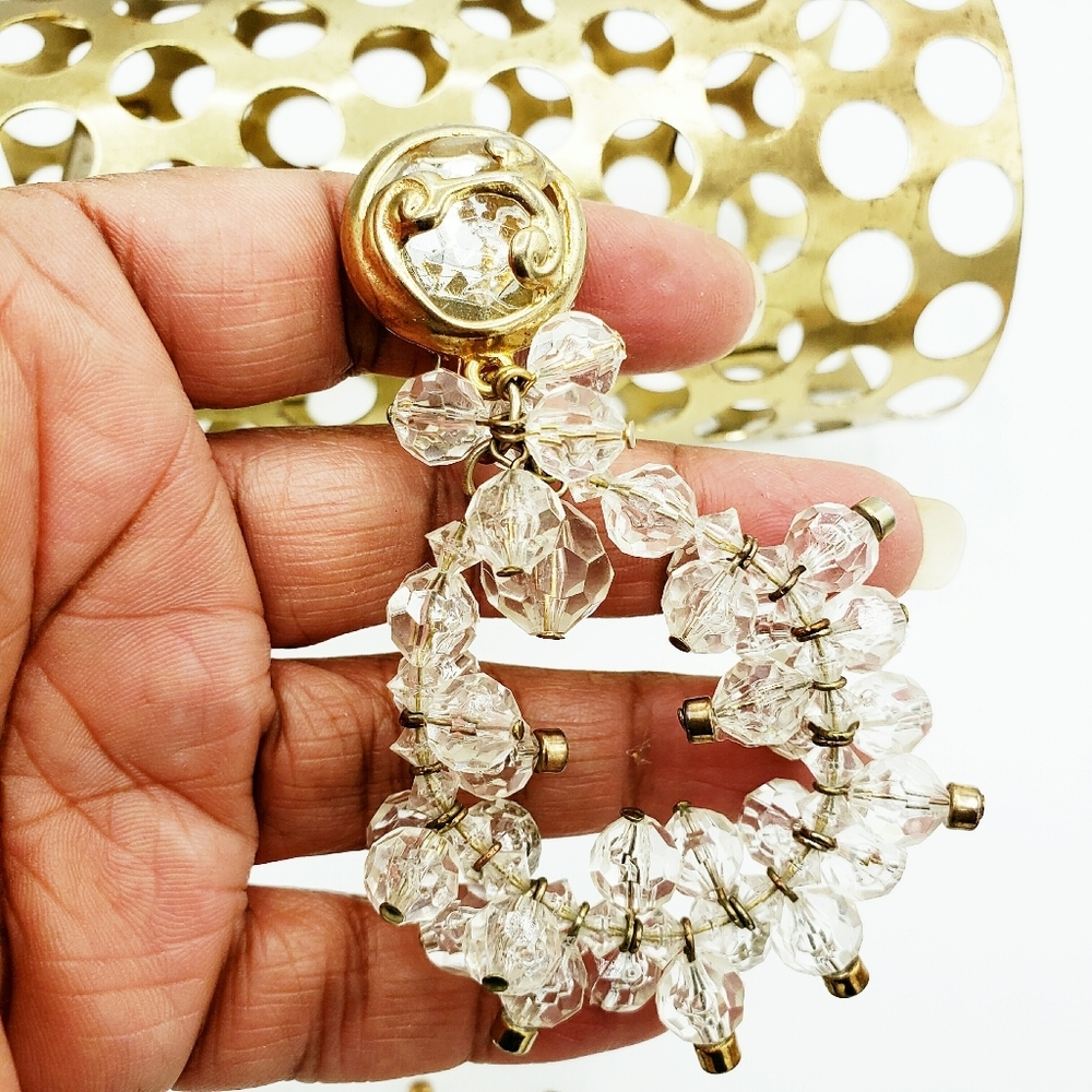 Glamorous Vintage Earrings 80s Clip-Ons